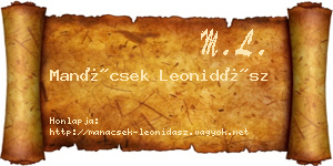 Manácsek Leonidász névjegykártya
